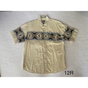Cowboys' Turtle Roper Short Sleeve Button Up Shirt XL Western Cowboy Rodeo Ranch